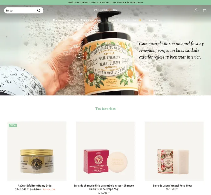 Tienda Online Shopify Panier des Sens