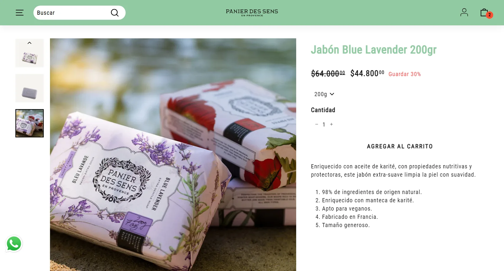 Tienda Online Shopify Panier des Sens